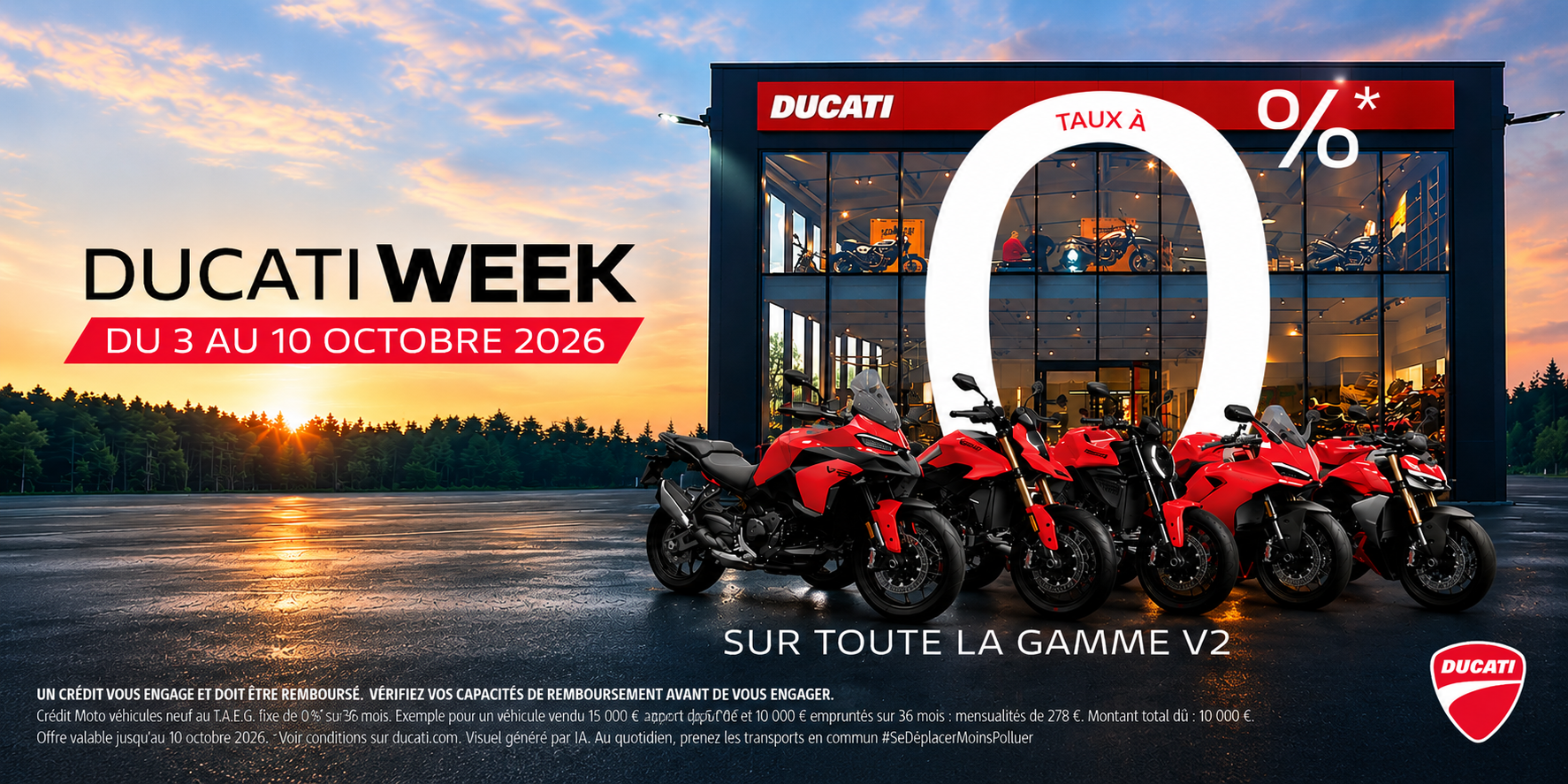 DUCATI WEEK : Taux à 0% sur toute la gamme V2
