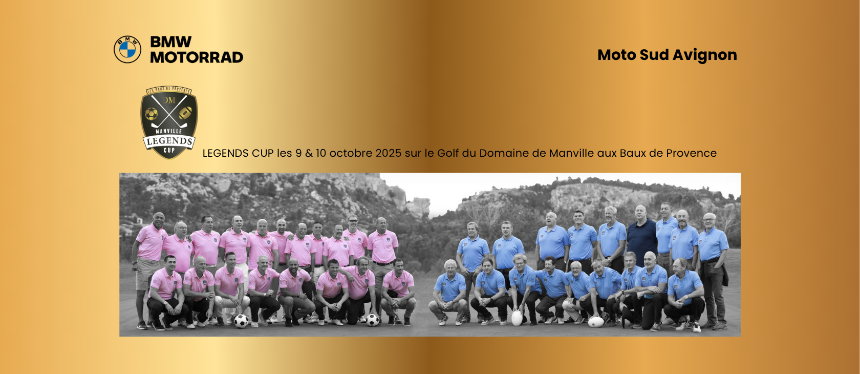 Moto Sud Avignon partenaire de la Legends Cup sur le golf du Domaine de Manville