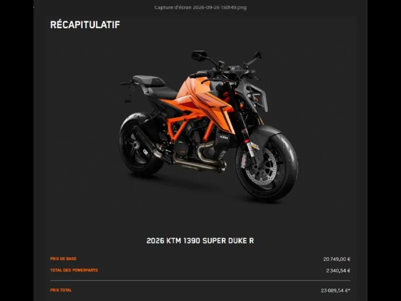 KTM 1390 R MODELE UNIQUE. + OPTIONS